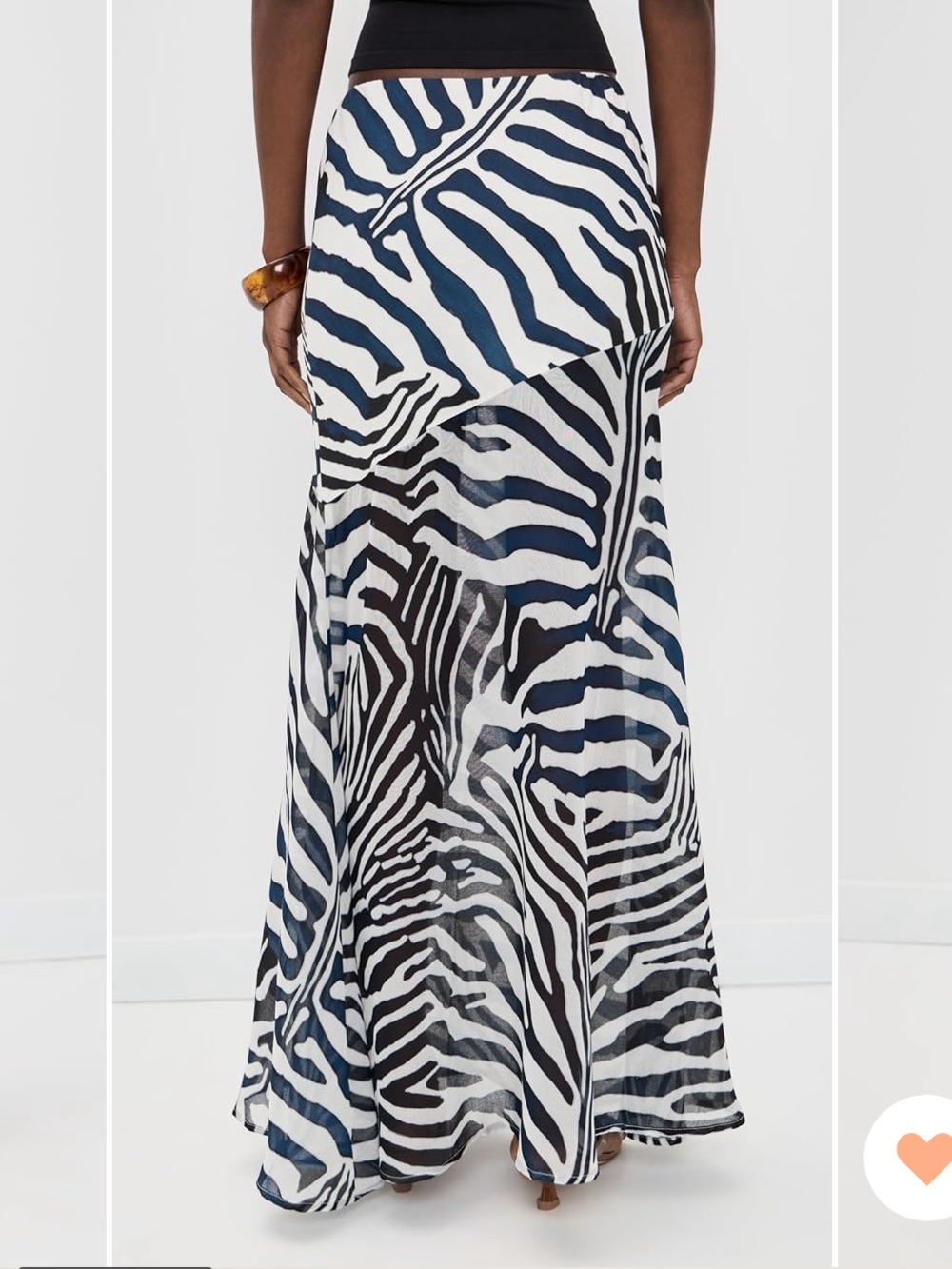 Seven Wonders Blue & White Zebra-Print Maxi Skirt - Picture 2 of 4